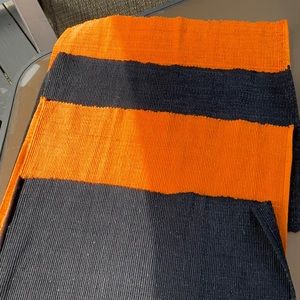 halloween placemat set 4 orange black with silver shimmer